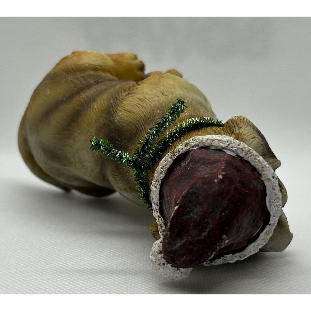 Santa Puppy Dog Pet Figurine Vintage Christmas Hat Tinsel Collar Cute Labrador? - Picture 6 of 12